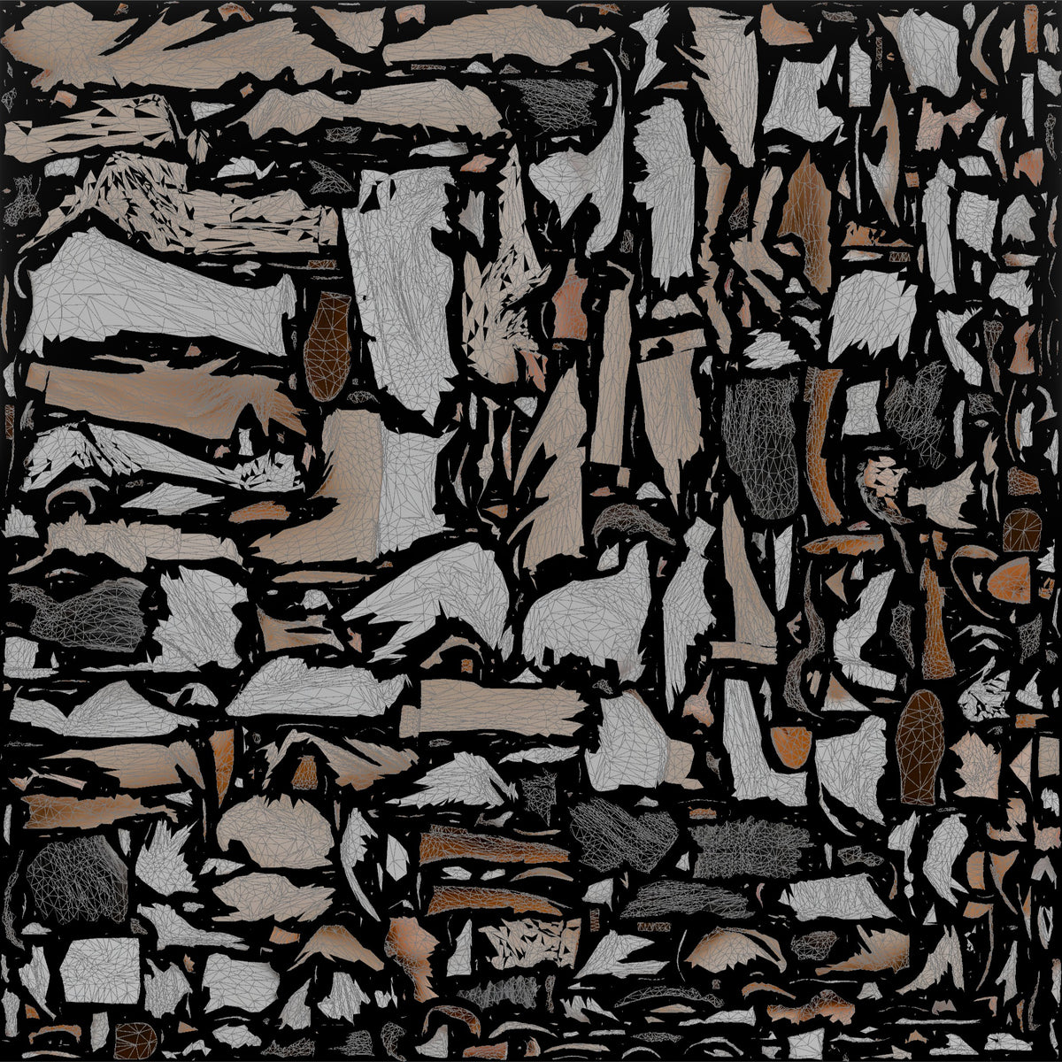 Woman Standing in White Linen - UV layout, base color map