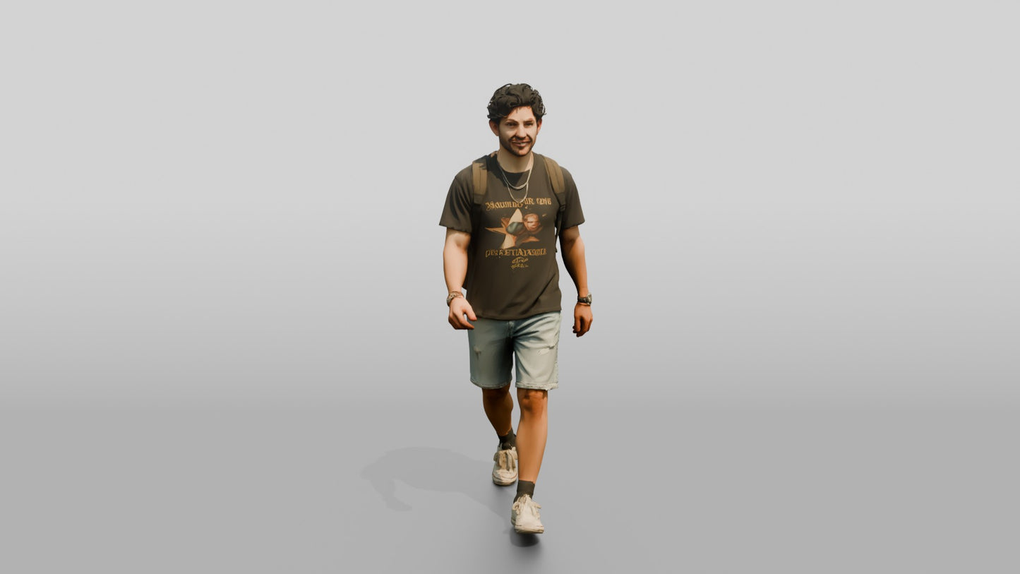 Latino Man in Vintage Band Tee