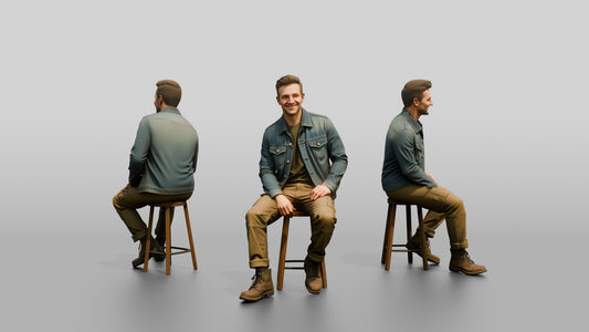 Denim Workwear Man 03 - 3D character model