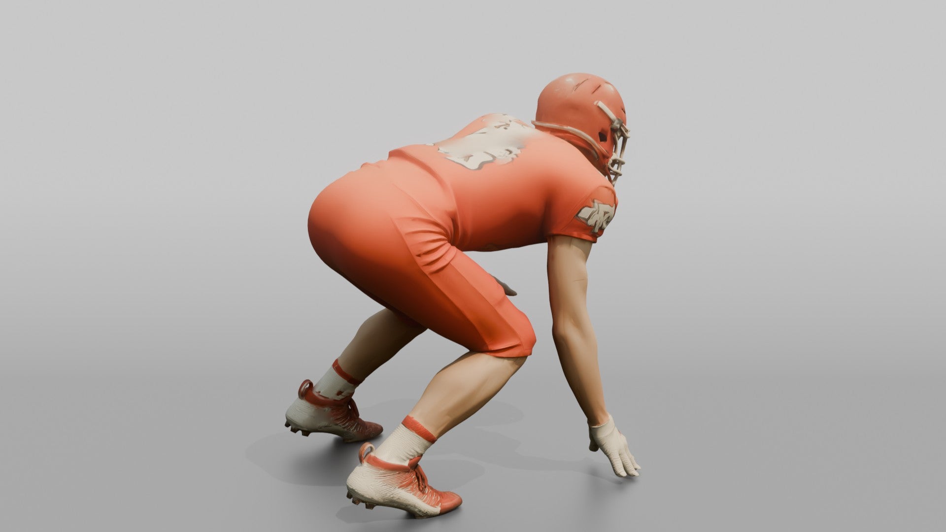Wide Receiver in a Sprinter's Stance