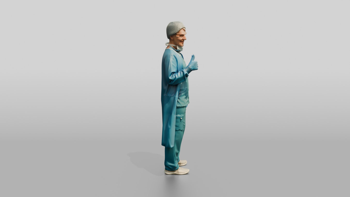 Older White Woman Doctor Giving Thumbs Up