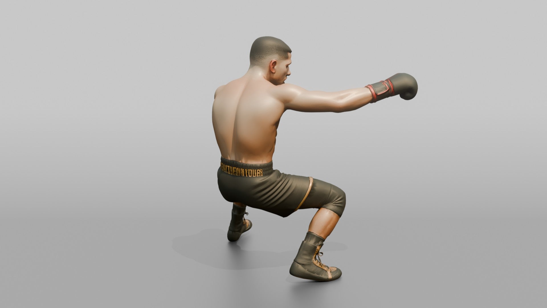 Boxer Feinting a Jab While Ducking Low