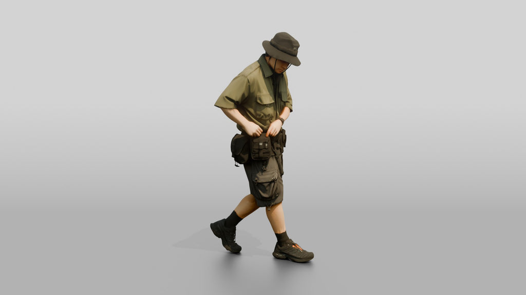 Techwear Man Fastening Belt Pouches