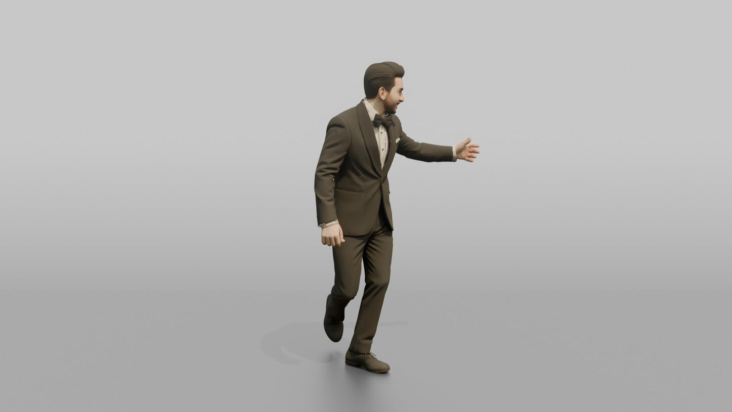 Middle Eastern Groom Mid-Dance Step