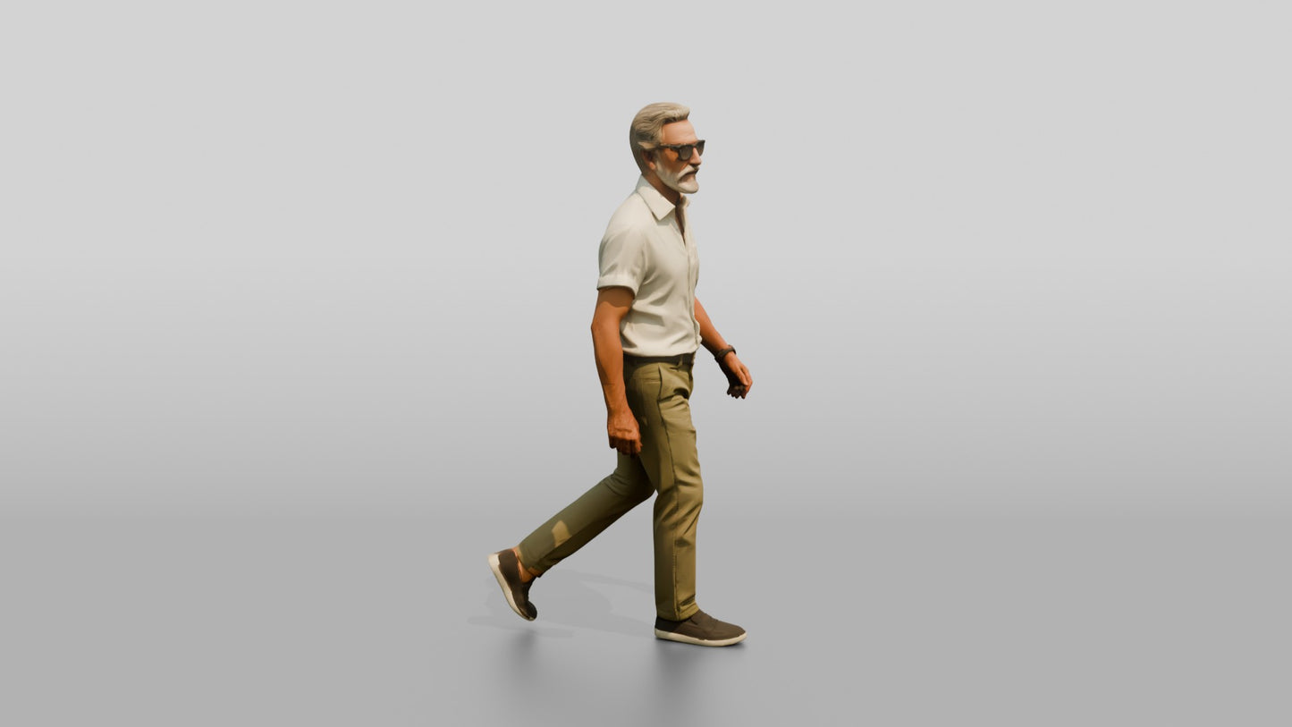 Elderly Tall Portuguese Man Wearing Sunglasses