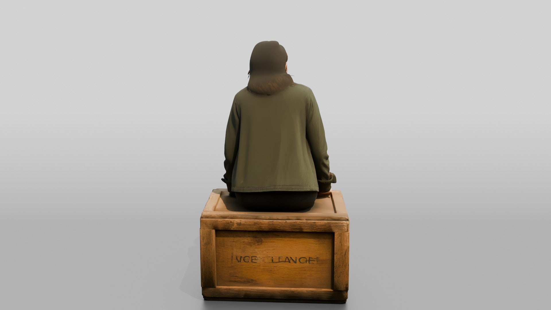 Homeless Woman Looking Unsteady While Sitting on a Crate
