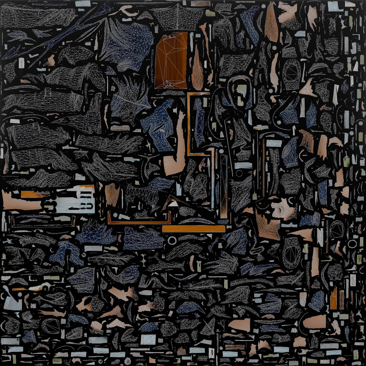 Housekeeping Staff Man Carrying A Tray Of Toiletries - UV layout, base color map