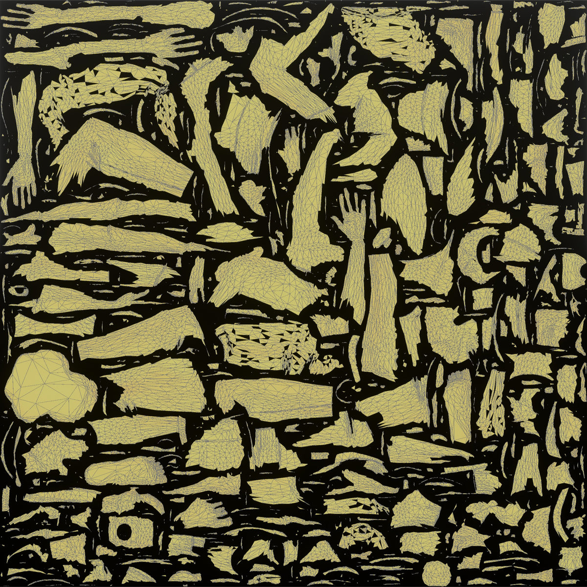 Bodyweight Athlete Woman At The Top Of A Glute Bridge - UV layout, metallic roughness map