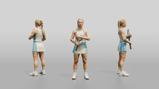 Female Tennis Player in a Calm Pre-Match Moment