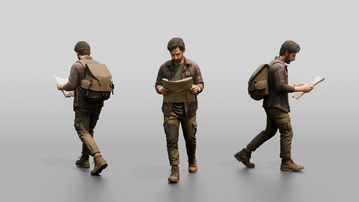 South American Male Walking