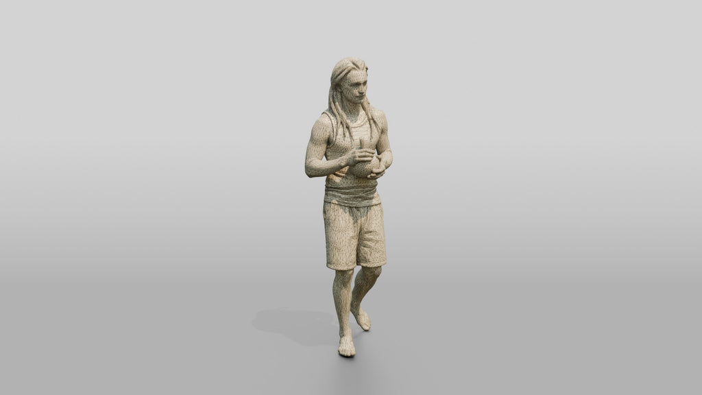 Man with a Coconut Drink