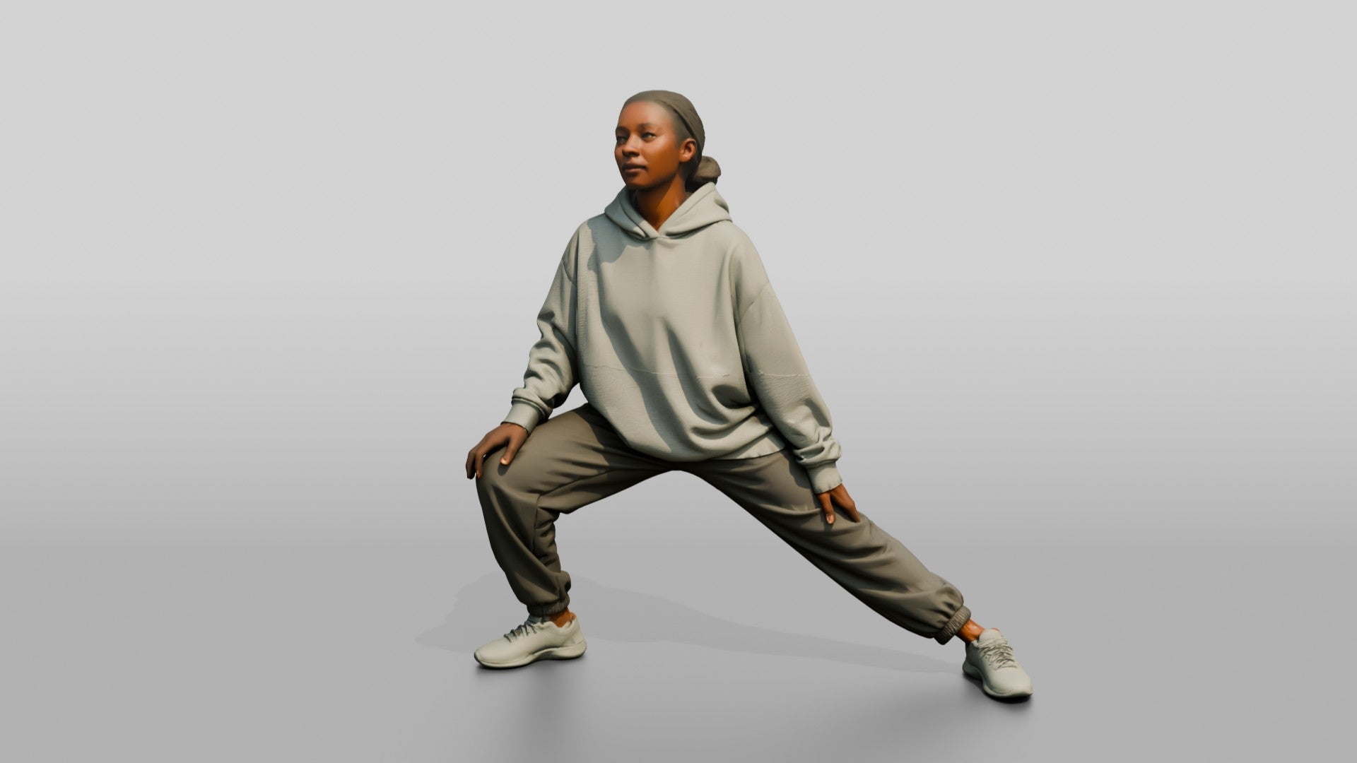 Woman in Deep Side Lunge