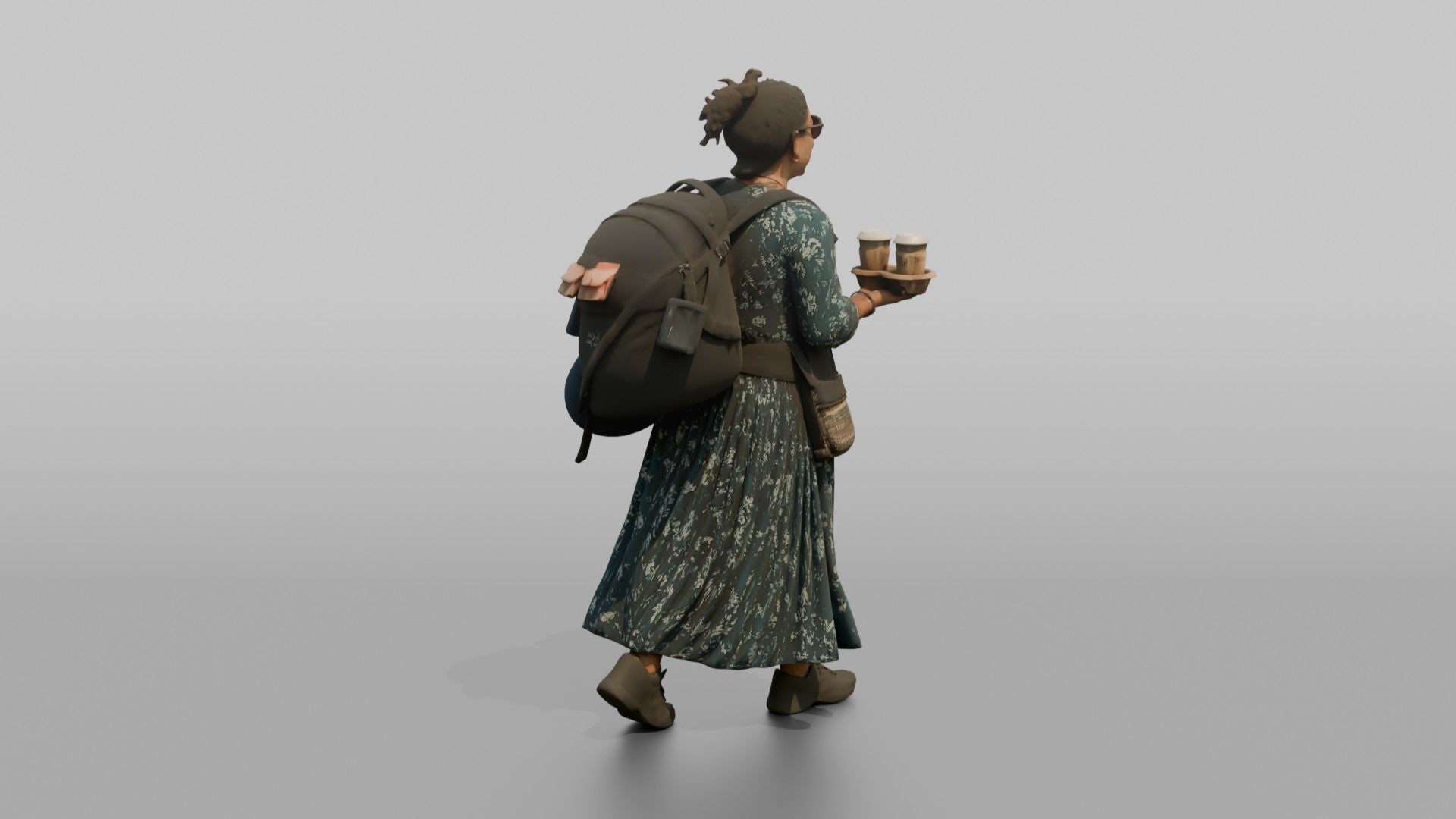 Traveler Adjusting His Neck Pillow