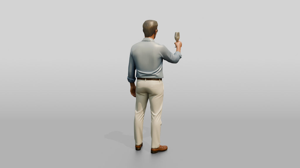 Relaxed Man with a Sunset Drink
