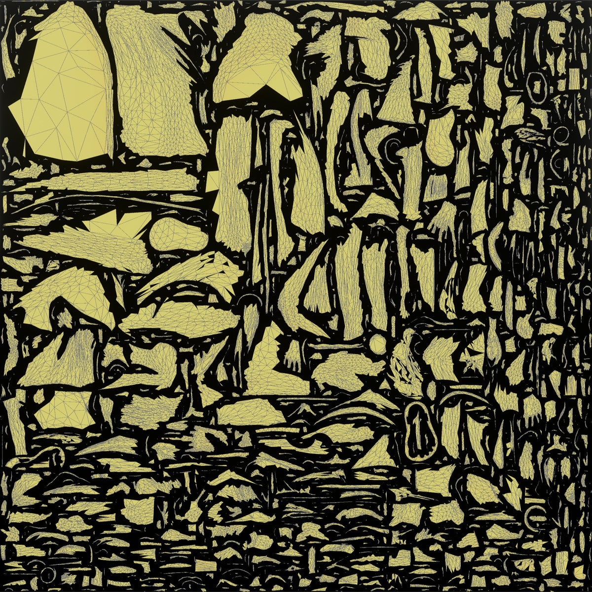 Woman Sitting Cross-Legged in Olive - UV layout, metallic roughness map