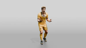 Soccer Player Shouting at the Referee - 3D character model, view 1
