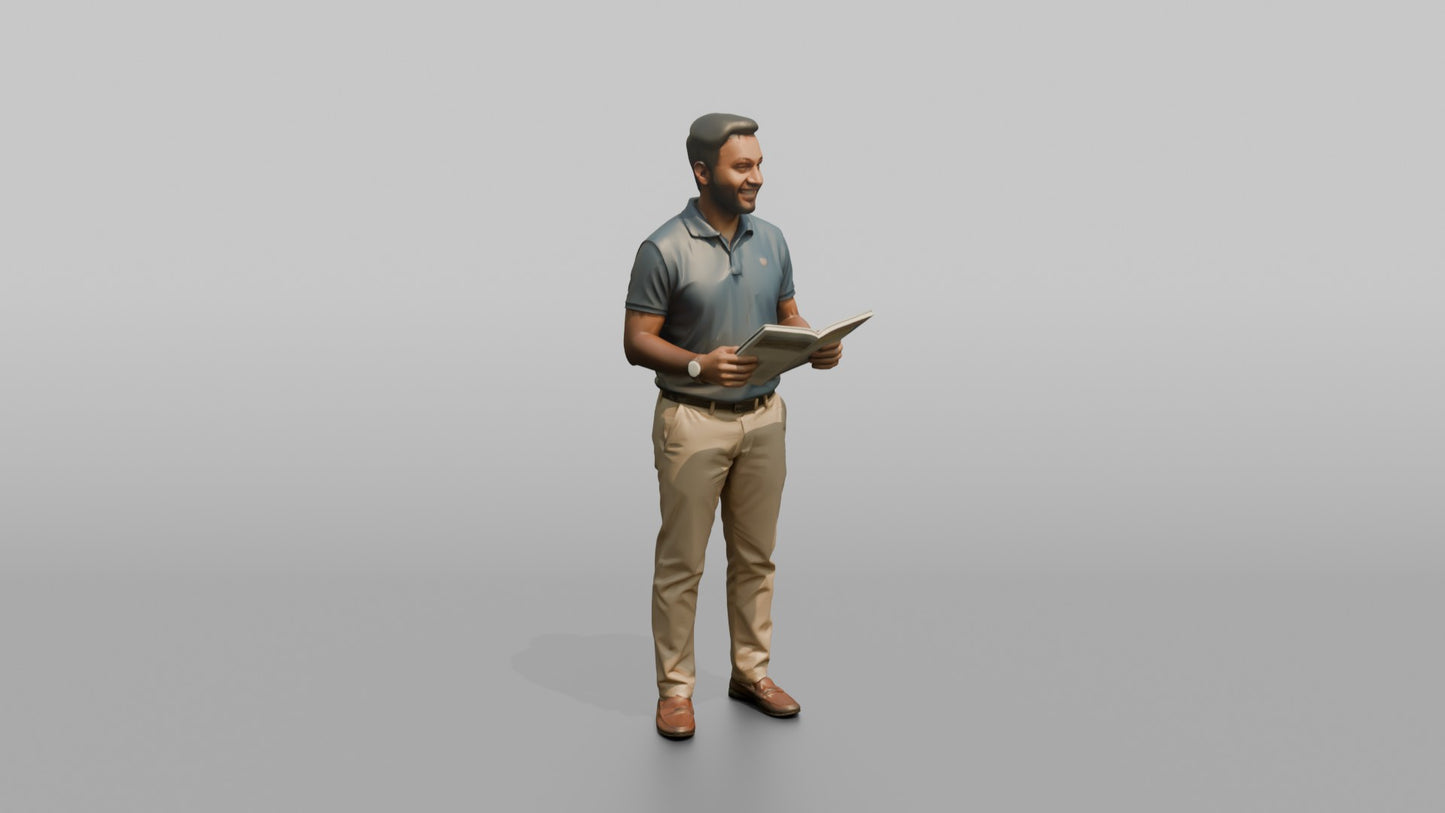 Vacationer Wearing Casual Polo Shirt And Chinos