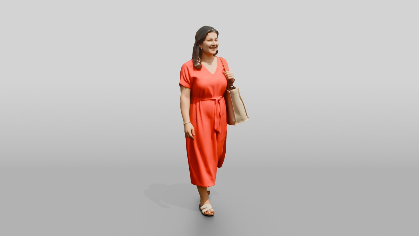 Plus-Size Maltese Woman Carrying a Tote Bag