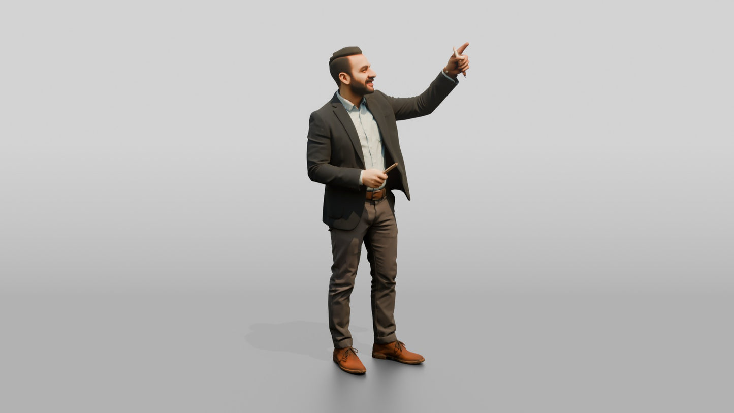 Businessman Pointing Upward