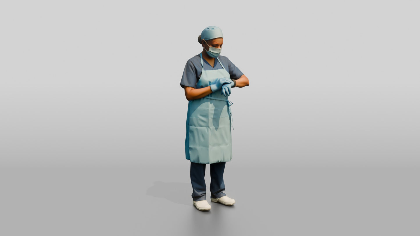 Older South Asian Woman Doctor Checking Watch
