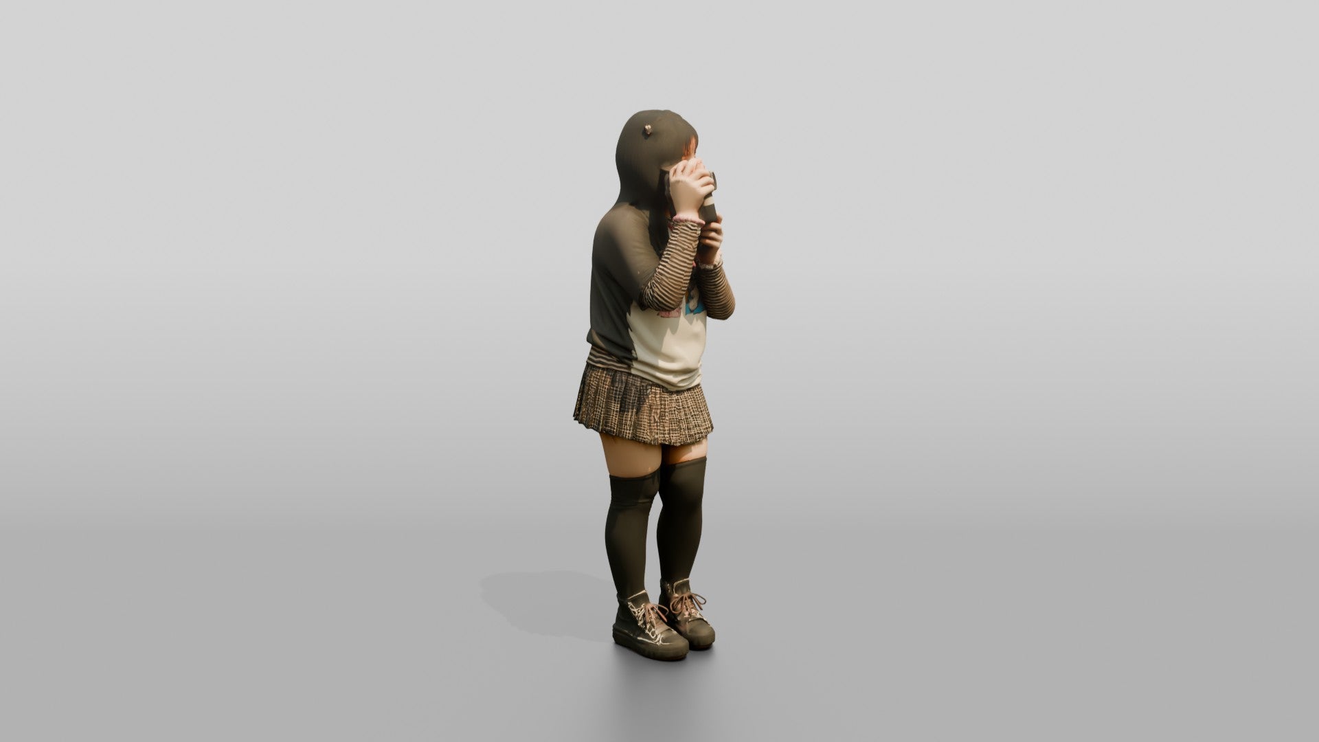 Asian Woman with Retro Camera