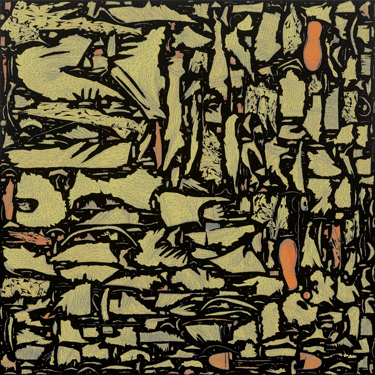 Grandfather Holding A Chess Piece, Mid-move Over An Unseen Board - UV layout, metallic roughness map