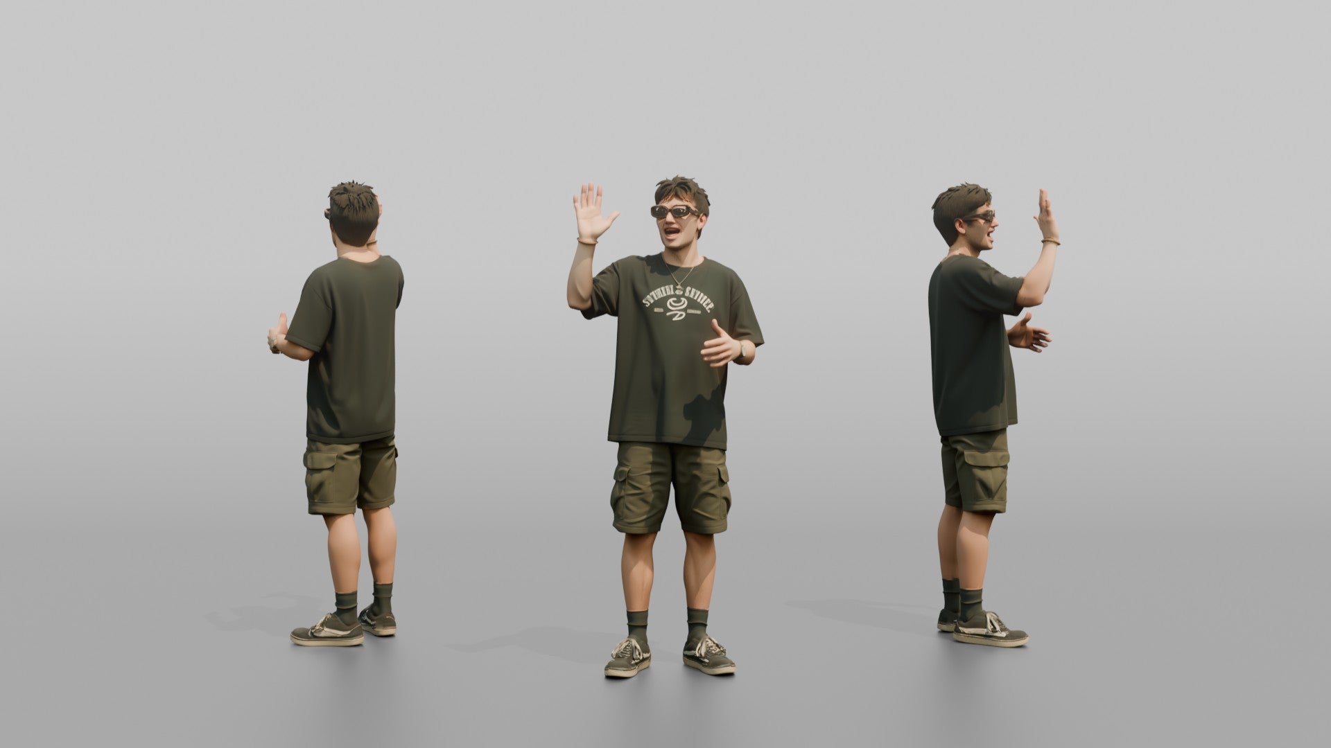 British Man Gesturing While Talking