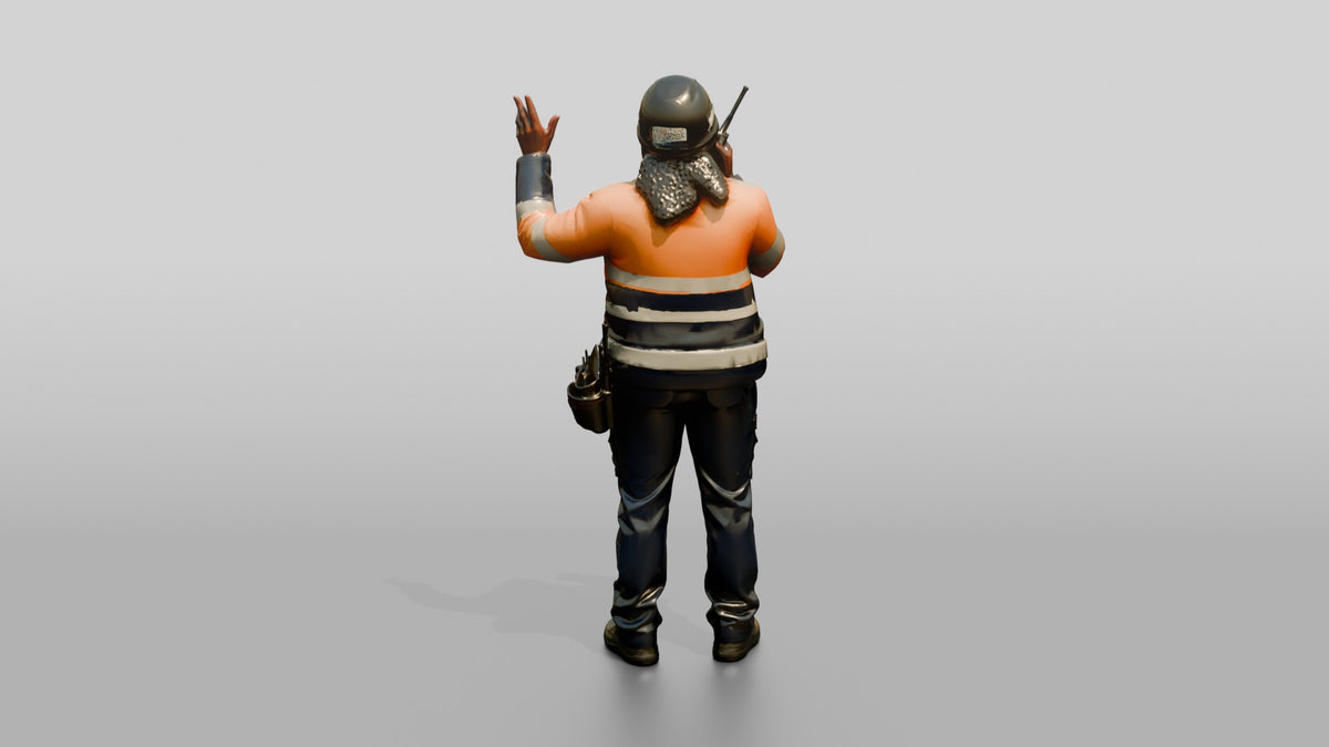 Construction Worker Woman 62 - 3D character model, view 3