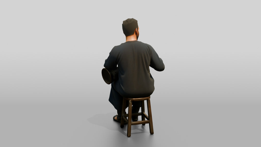 Darbuka Drummer Playing Goblet Drum