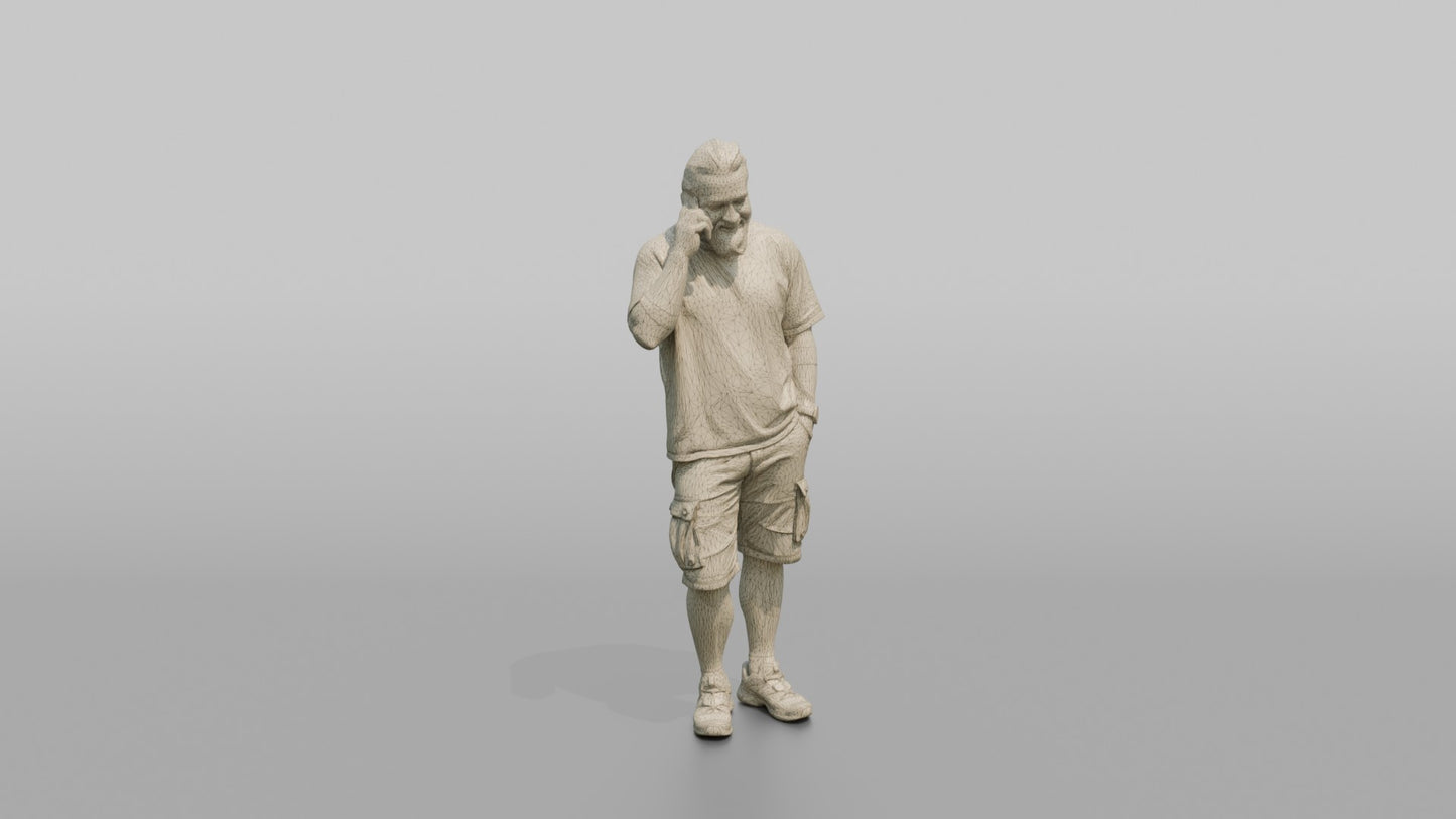 Scandinavian Man Talking on His Phone