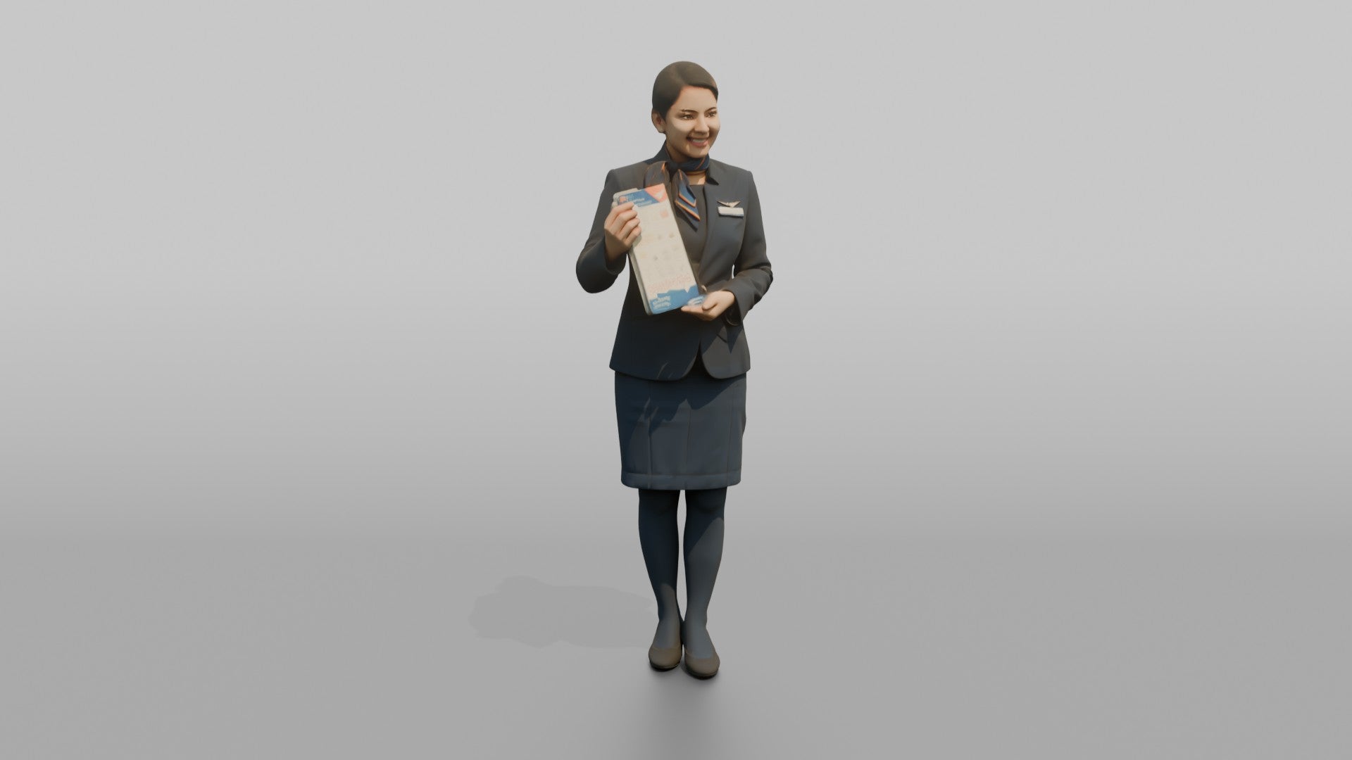 Black Flight Attendant Assisting with an Overhead Locker