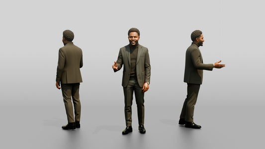 Businessman Gesturing While Explaining