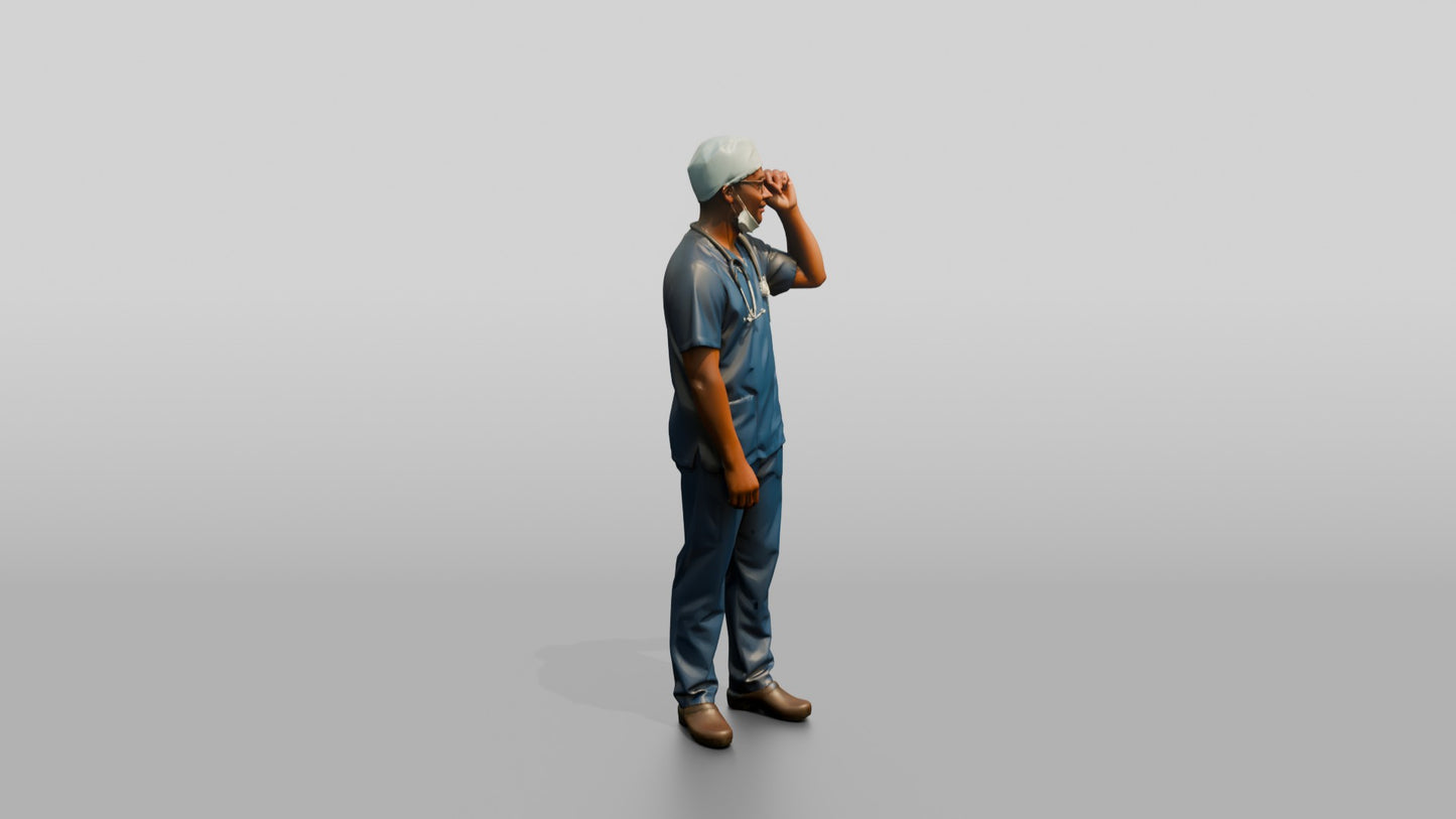 Young Black Man Doctor Adjusting Glasses