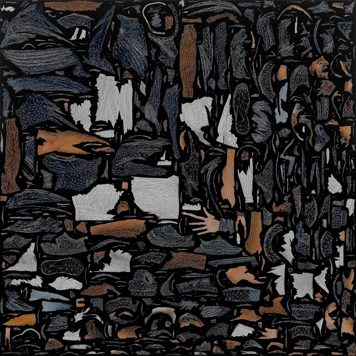 Man Wiping Salt Water From Collarbone - UV layout, base color map