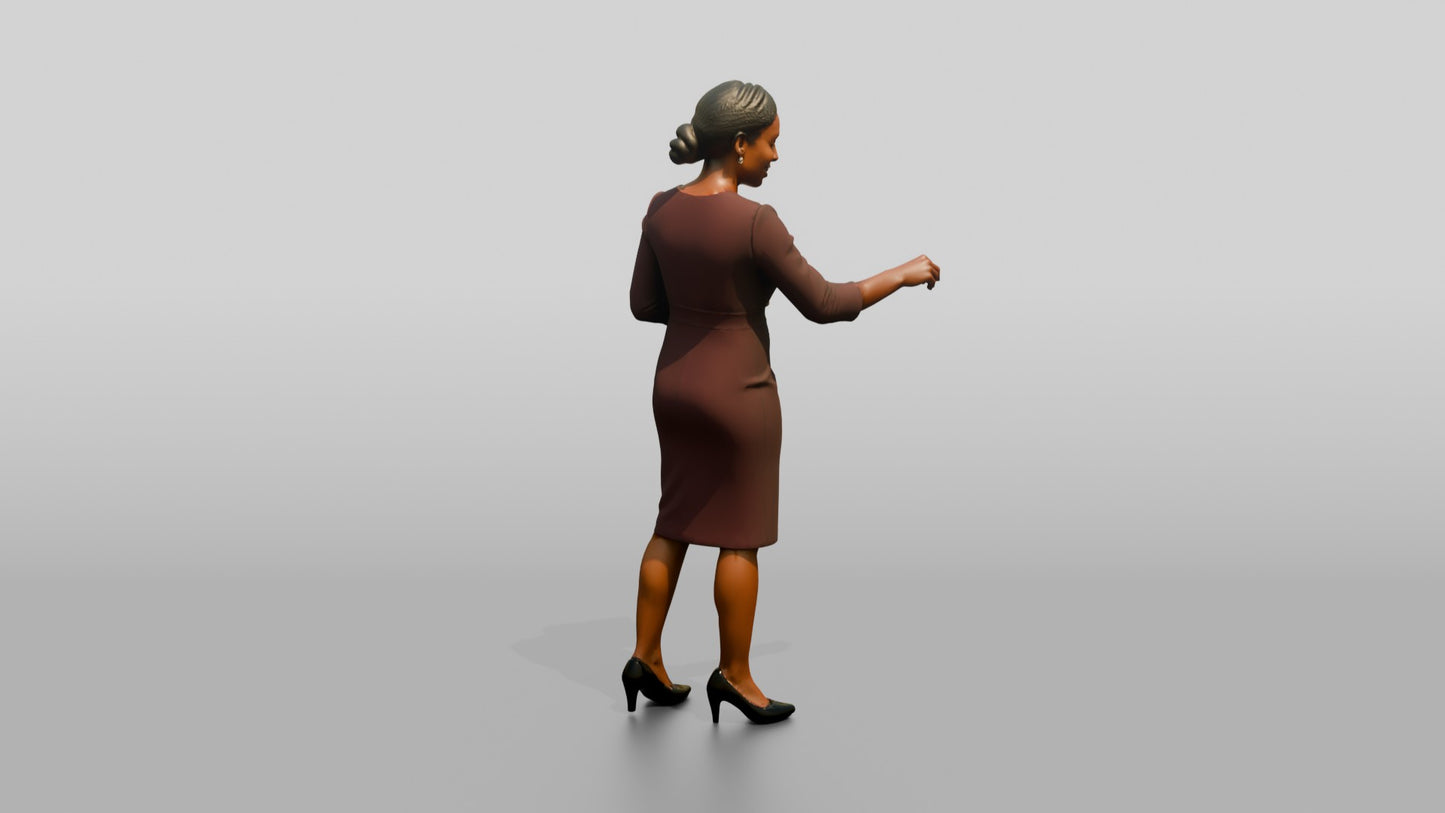 Businesswoman Gesturing with a Folder