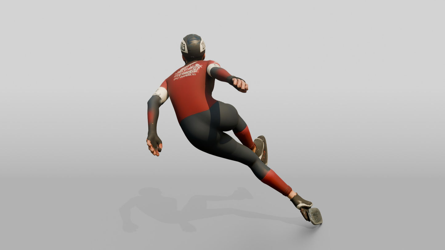 Norwegian Man Speed Skating