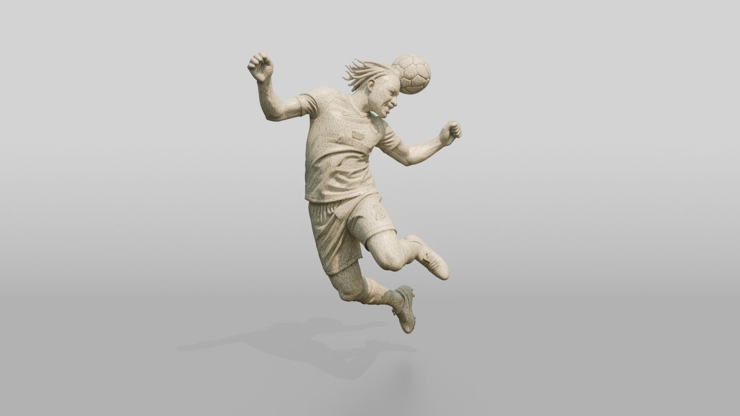 Soccer Player Jumping for a Header
