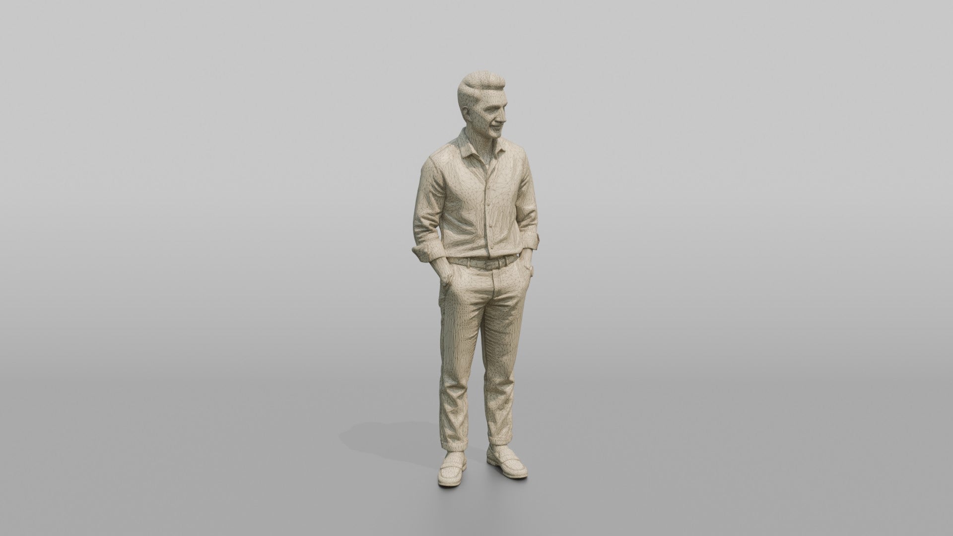 Middle Eastern Man in Linen Shirt and Chinos