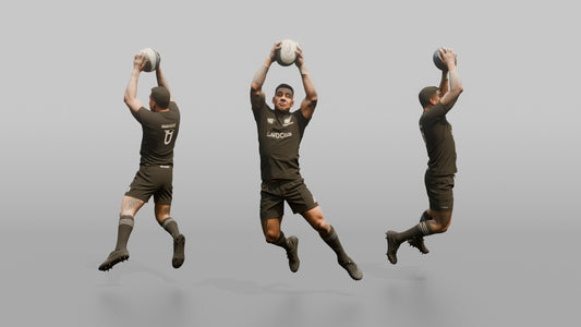 Maori Jumper Catching a Lineout Ball at the Apex
