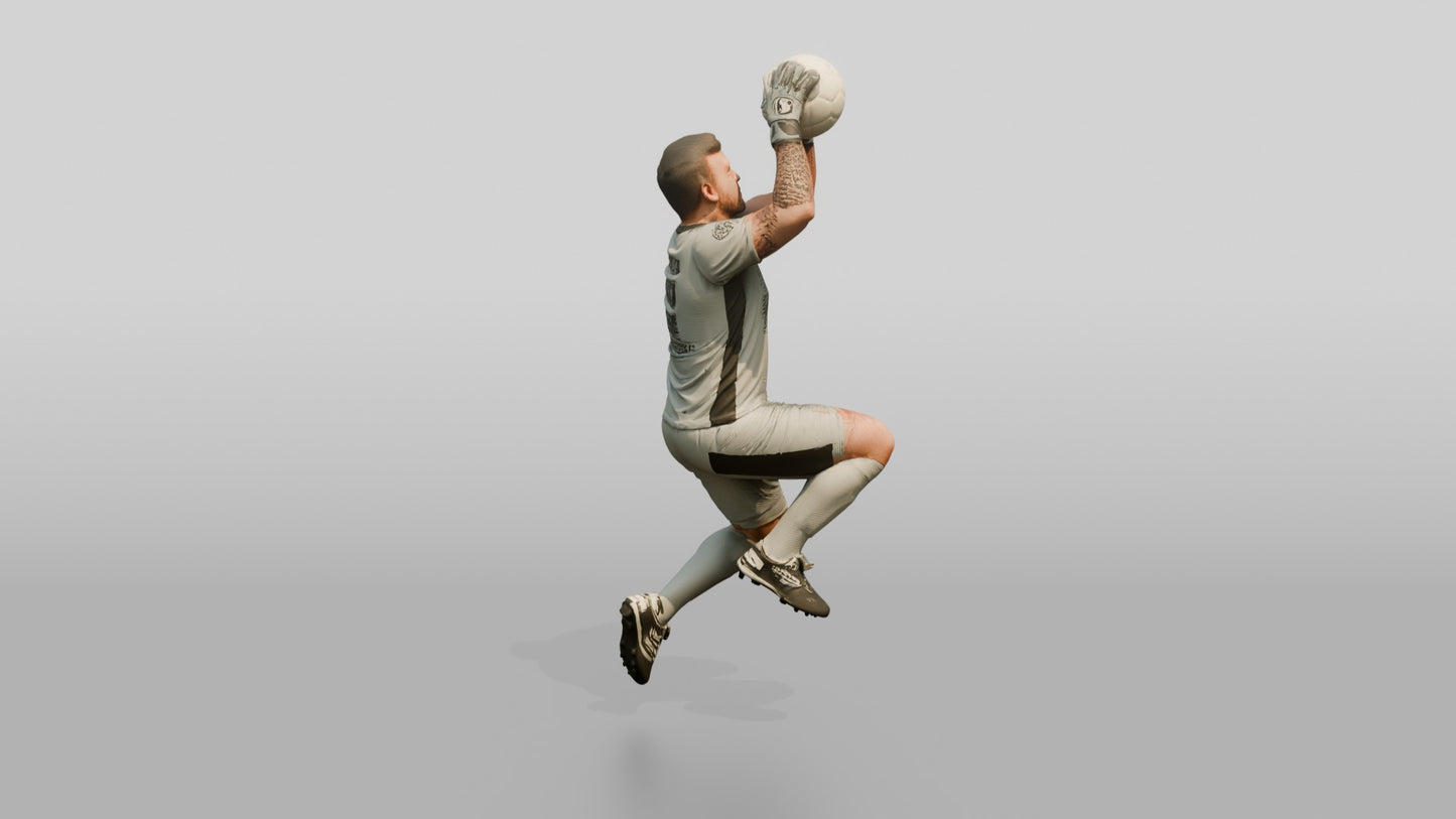 Goalkeeper Catching a High Cross