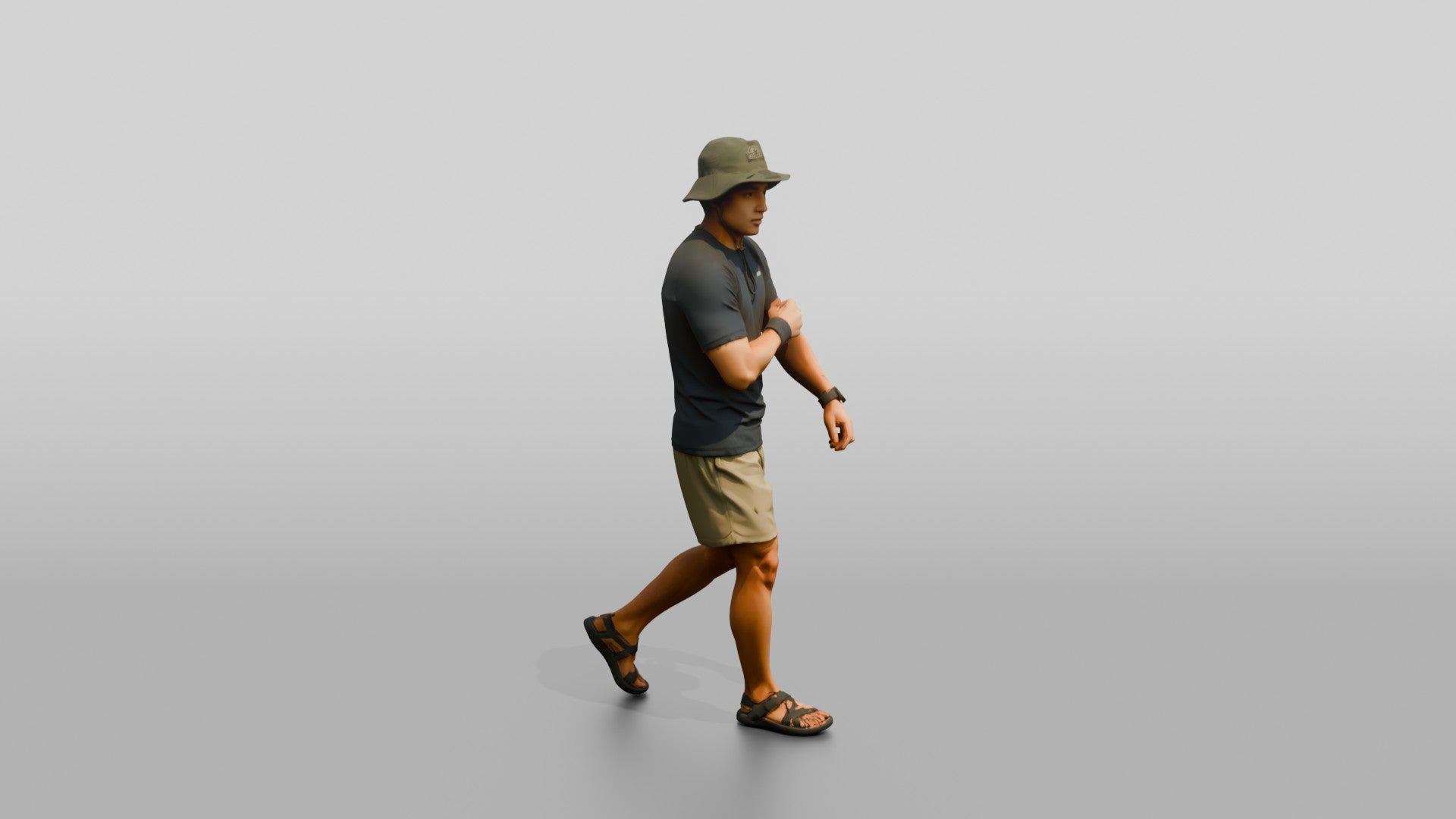Man Rolling Up Rashguard Sleeves