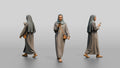 Slender Young Saudi Woman in Abaya and Hijab
