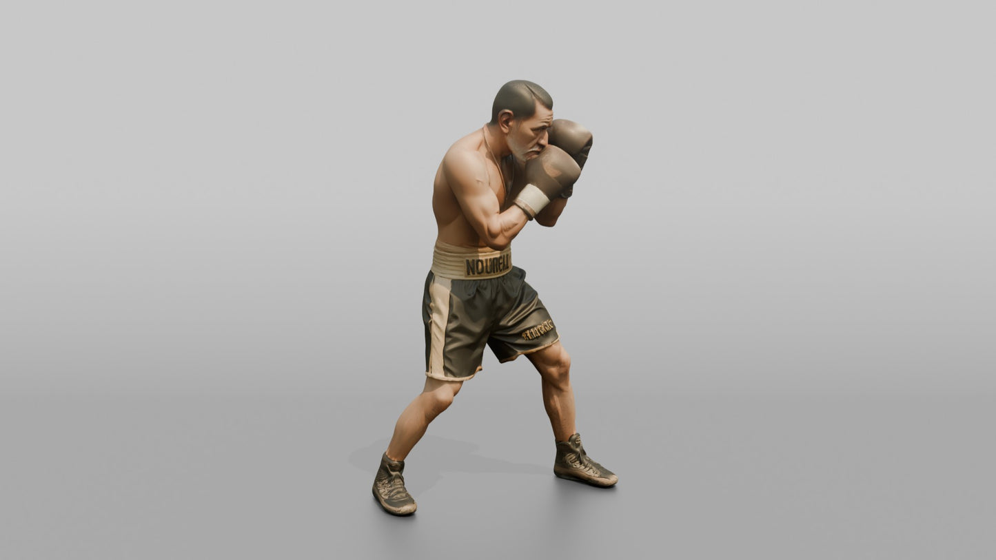 Boxer Tight High-guard Defense Position