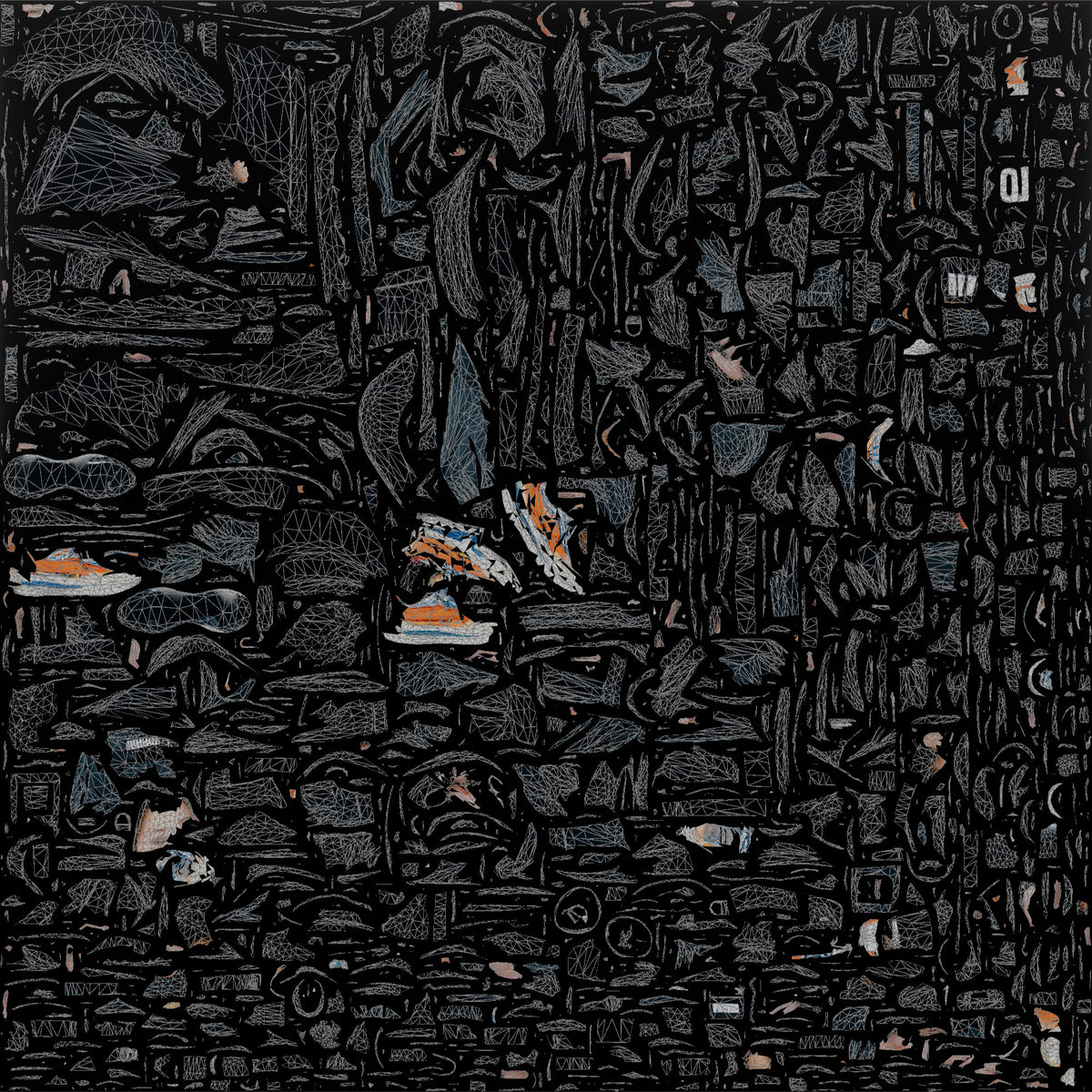Techwear Woman Stretching Her Arms - UV layout, base color map