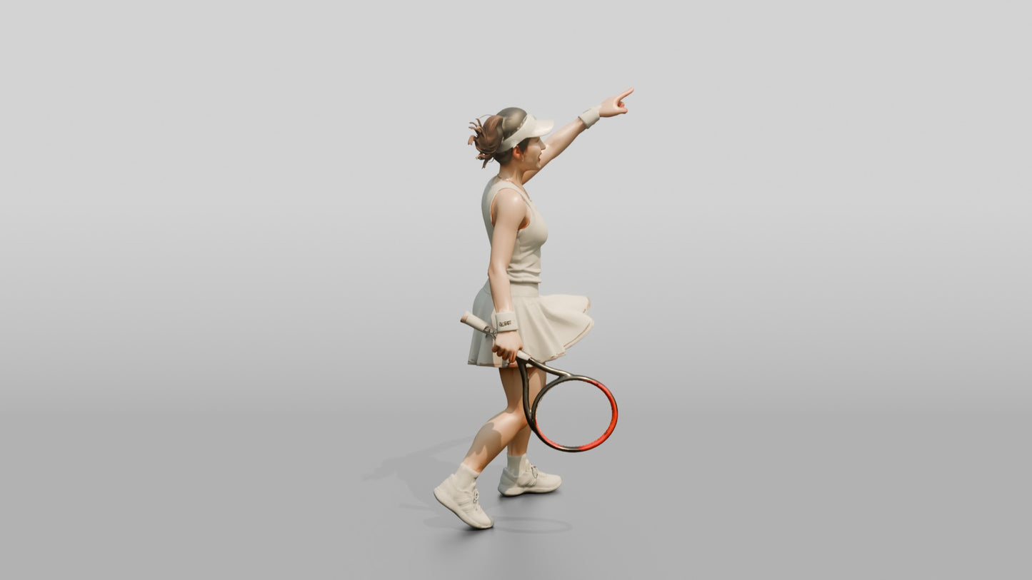 Female Tennis Player Celebrating a Victory