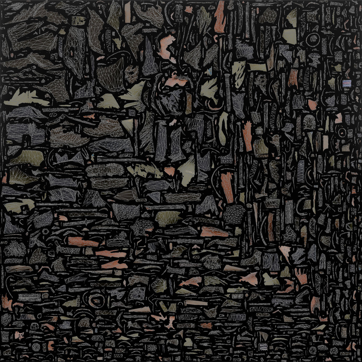 Trekker Carrying Trekking Poles While Walking - UV layout, base color map