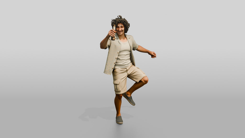 Man Dancing with a Beer
