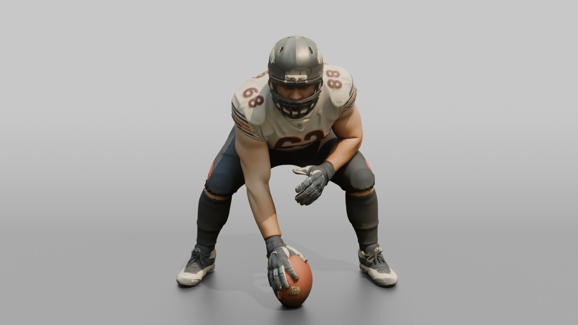 Center Ready to Snap the Ball
