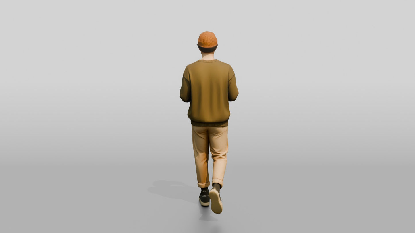 Casual Student Urban Creative Man 01