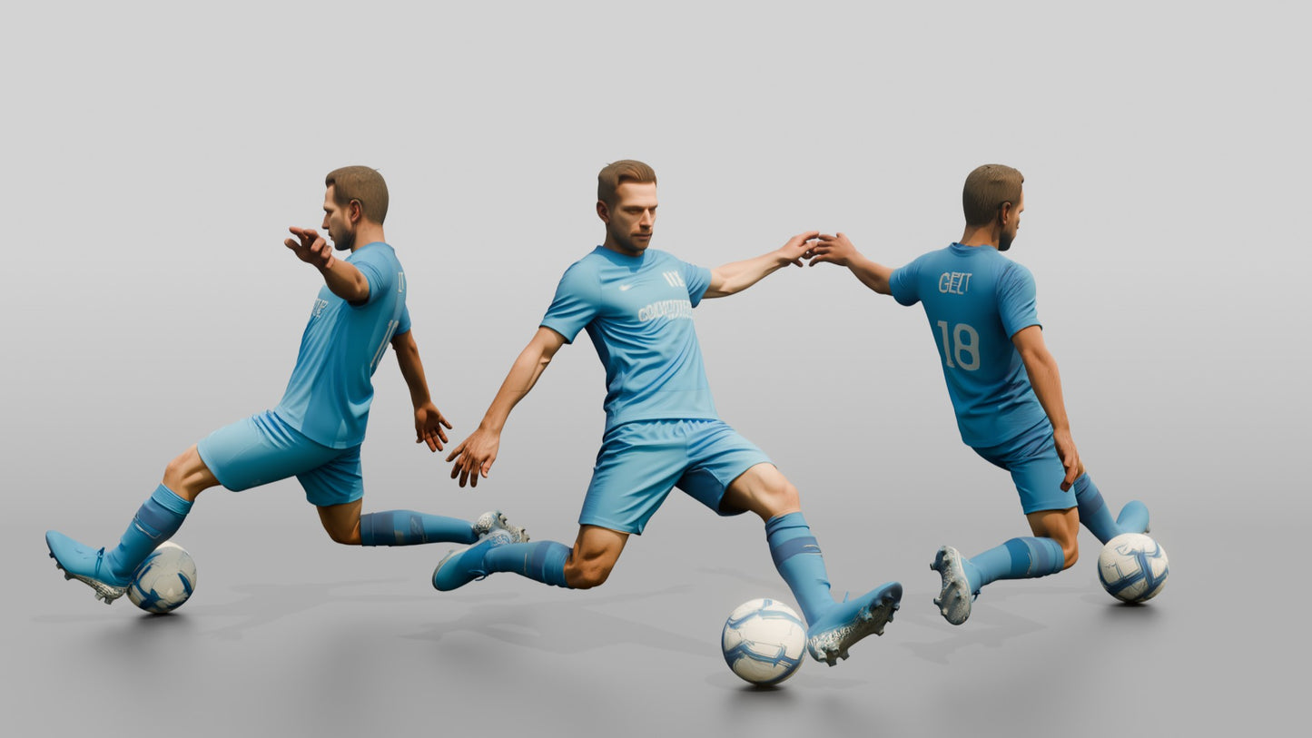 Soccer Player Corner Kick Stance